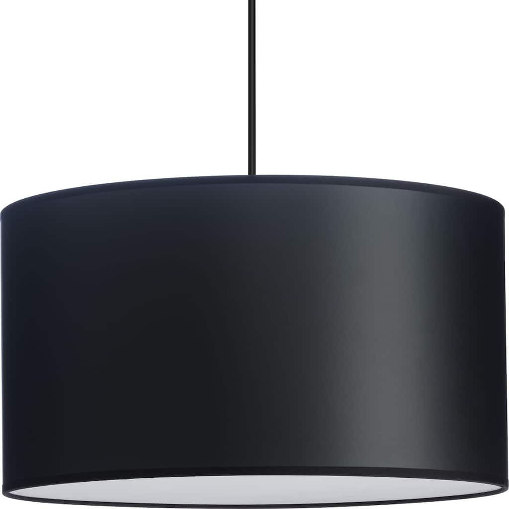 Markor Collection Three-Light Black Parchment Shade Transitional Pendant - 18.12 in x 18.12 in x 10 in