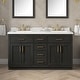 preview thumbnail 112 of 122, OVE Bailey Bathroom Vanity with Power Bar 60" - Matte Black with Brushed Gold Hardware