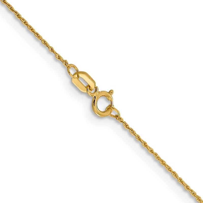 Curata 14k Yellow Gold 0.8mm Loose Rope Chain Necklace - Options 16 18 20 24 Inches