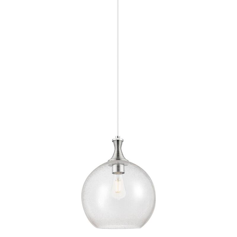 Innovations Lighting 415-1P-16-12 Astor Pendant Astor 12" Wide Pendant - Polished Nickel / Seedy