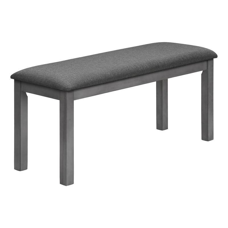 Bench, 42" Rectangular, Wood, Upholstered, Dining Room, Kitchen, Entryway, Brown And Beige, Transitional