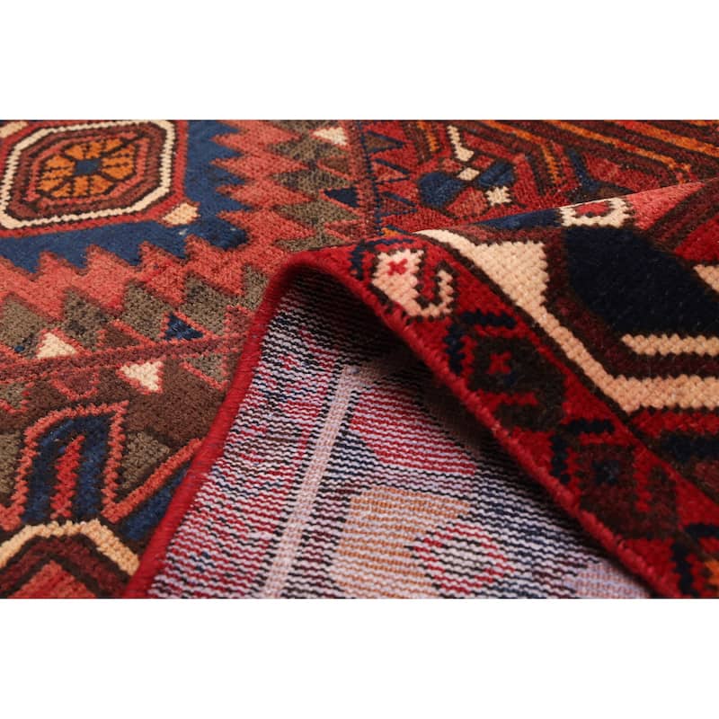 ECARPETGALLERY Hand-knotted Kayseri Vintage Dark Red Wool Rug - 7'0 x 9'11