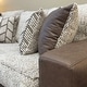 preview thumbnail 13 of 18, Roundhill Furniture Marvella 3-Piece Living Room Set, Chocolate Faux Leather and Curly Shearling Upholstery