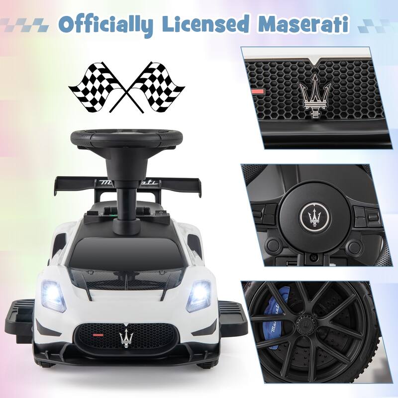 Gymax Electric Kids Ride on Push Car Maserati Licensed Foot to Floor