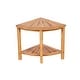 preview thumbnail 16 of 17, Solid Bamboo Spa Style Corner Bench Natural