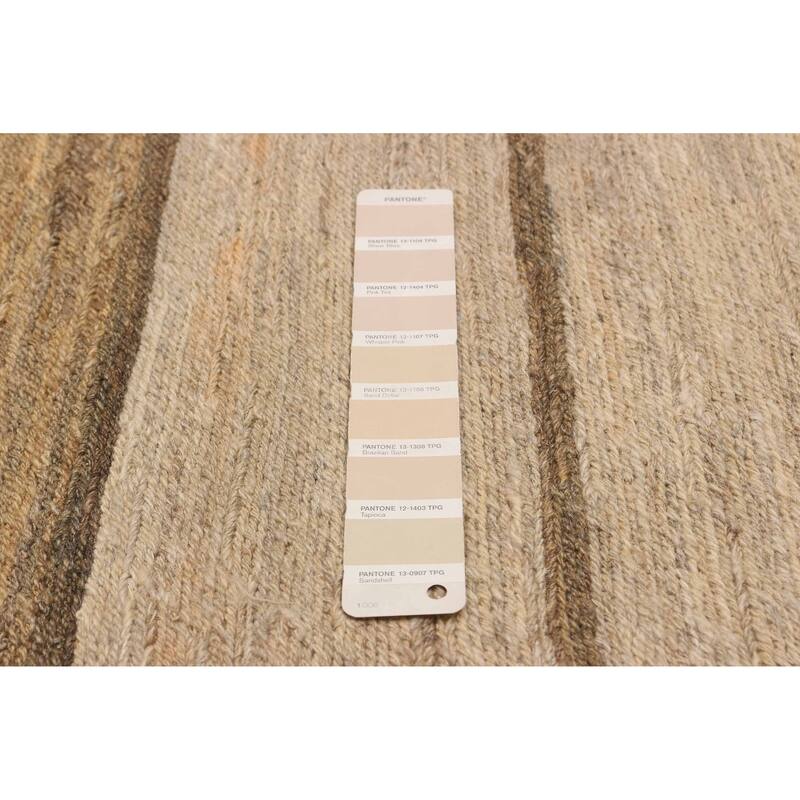 ECARPETGALLERY Flat-Weave Natural Beige Wool Tapestry Kilim - 7'10 x 9'4