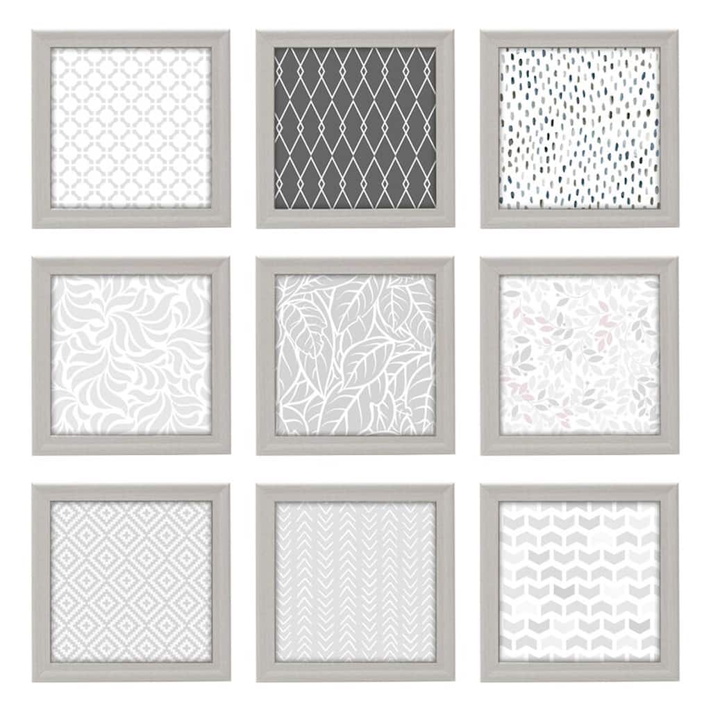 Melannco Set of 9 White Frames , Holds 8x8 Inch Photos