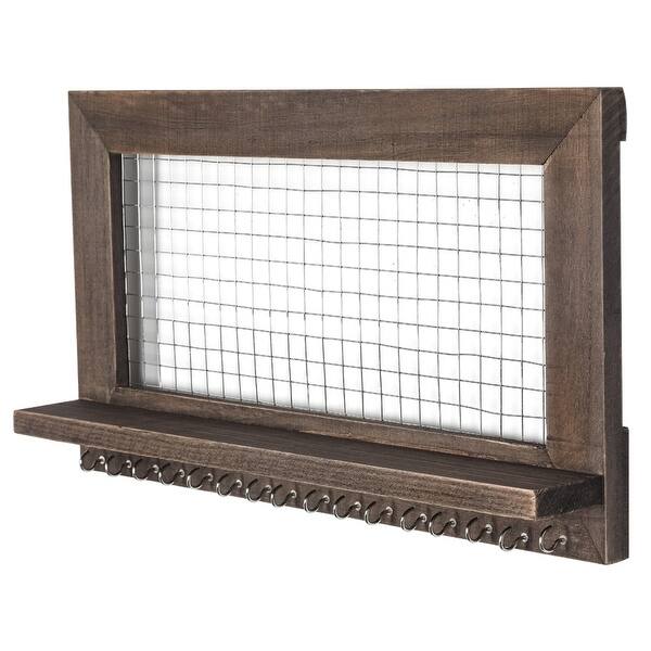 Shop Wall Mounted Jewelry Stand With Bracelet Bar Shelf And 16