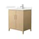 Option White Oak / Carrara Cultured Marble Top / Brushed
