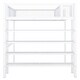preview thumbnail 9 of 7, White Metal Loft Bed with 4-Tier Shelves and Storage
