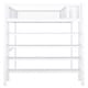 preview thumbnail 9 of 14, White Modern Full Loft Bed with Shelves & Workstation - Multi-Functional