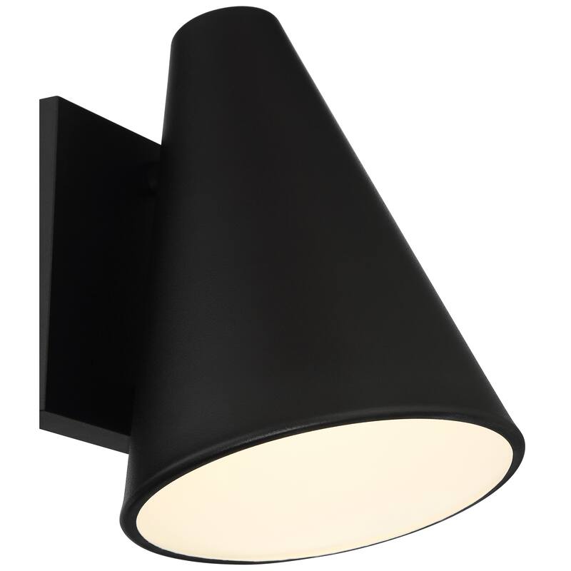 Solano Outdoor LED Wall Mount - Square Backplate - Cone Shade