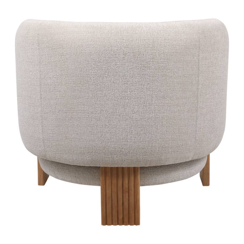 Compact Barrel Accent Chair with Curved Back - 32.25"
