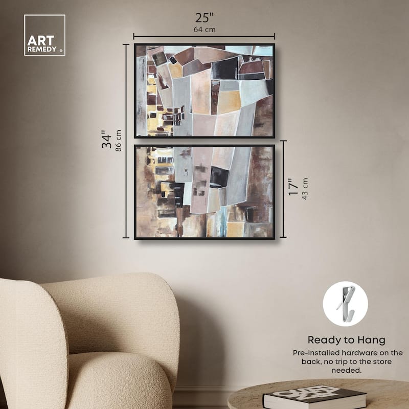 Wall Fragments Canvas Set of 2 by Art Remedy
