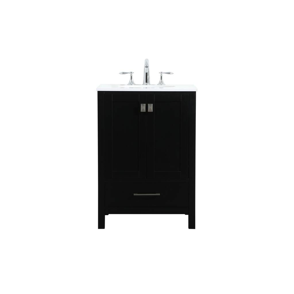 Elegant Lighting VF18824 Irene 24" Free Standing Single Basin Vanity
