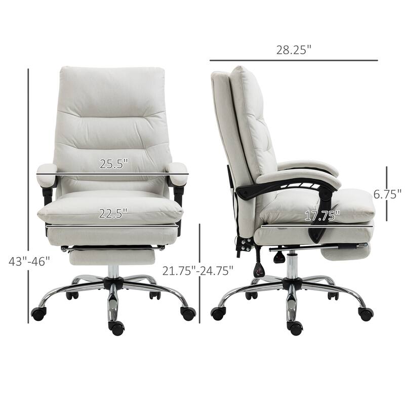 Vinsetto Microfibre Vibration Heated Reclining Massage Office Chair