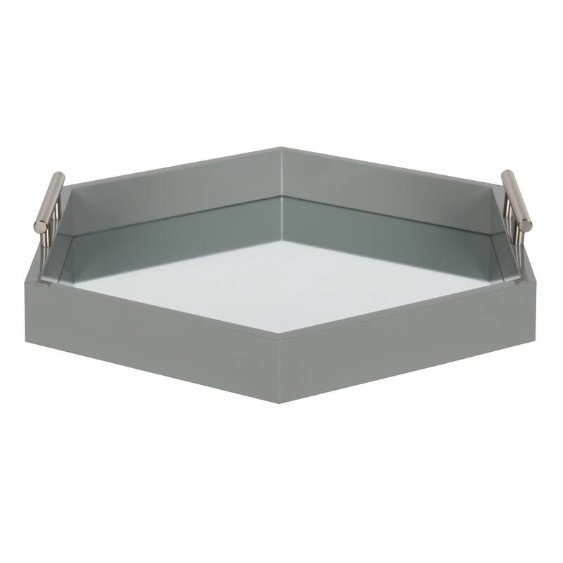 Kate and Laurel Lipton Hexagon Decorative Tray - 18x18