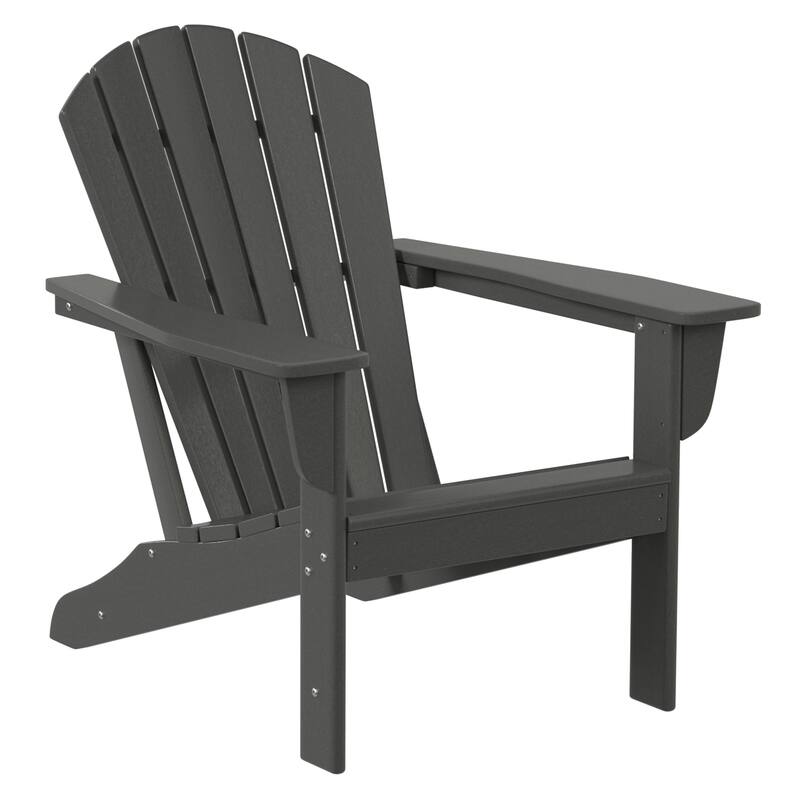 Altura Classic Outdoor Eco-Friendly All Weather Adirondack Chair with Ottoman (2-Piece Set)