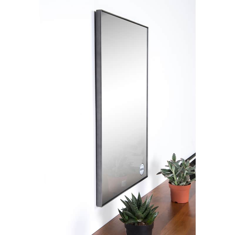 Renwil Vale 32" Tall Rectangle Wall Mirror, Grey