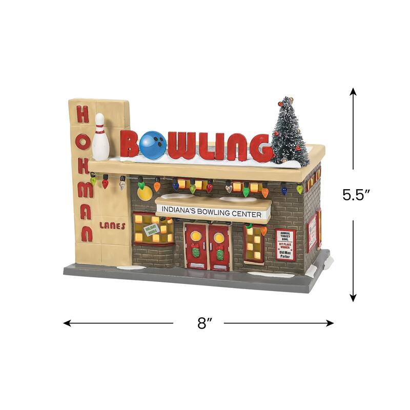 dept 56 hohman lanes bowling lighted christmas building # 6007724