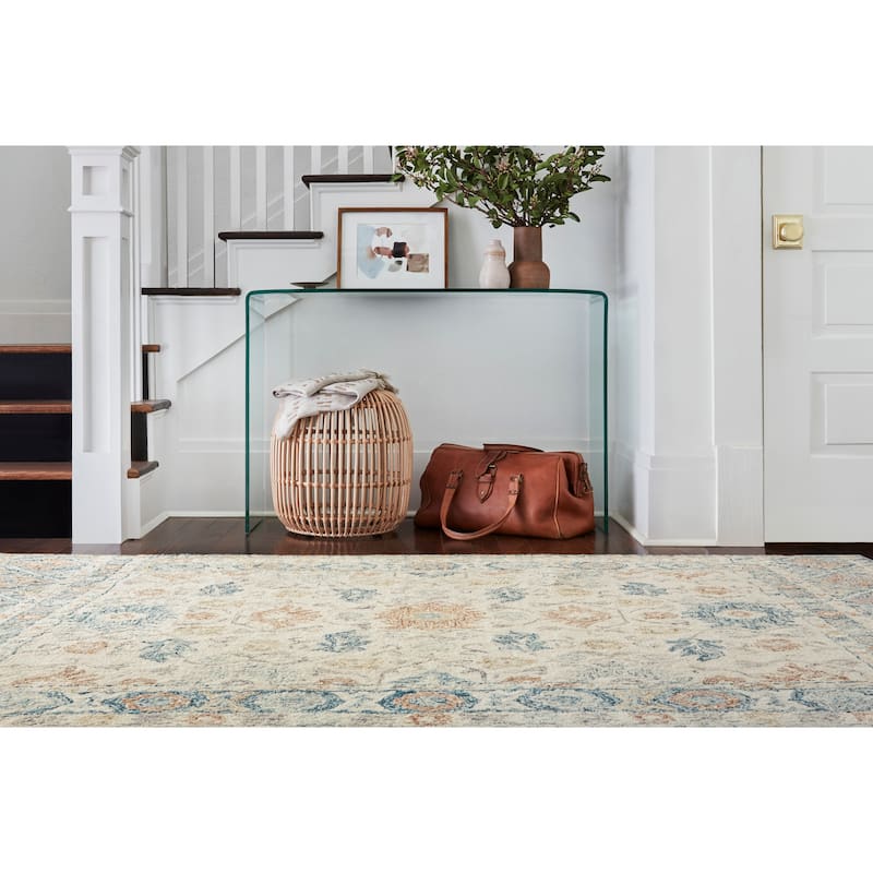 Alexander Home Annabelle Botanical Bloom Hand-Hooked Wool Rug