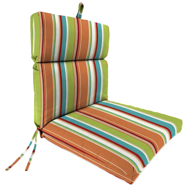 22" x 44" Outdoor Chair Cushion with Ties and Loop - 44'' L x 22'' W x 4'' H