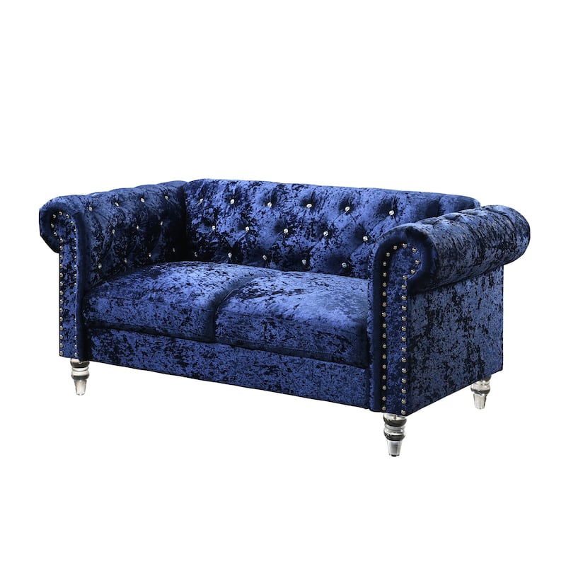 Blue Velvet Loveseat