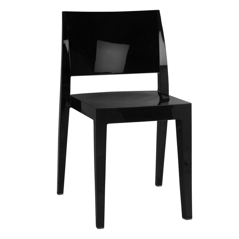 WRGHOME Modern Stacking Patio Dining Side Chair Indoor/Outdoor (Set of 2) - 31.10'' H X 19.29'' W X 19.68'' D