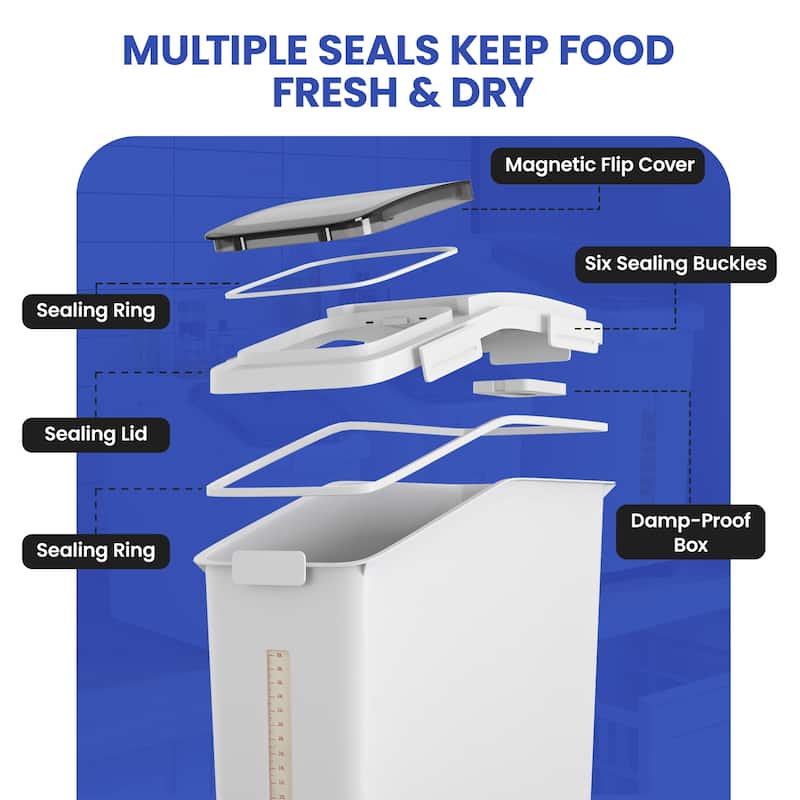 3 Pcs Mixed Set Ingredient Bin PP Shelf Storage Bins - 3 Pcs Mixed Set