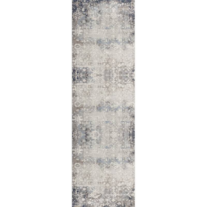 HomeRoots Abstract Abstract Runner Area Rug - 84.00 in. x 27.00 in. x 0.40 in.
