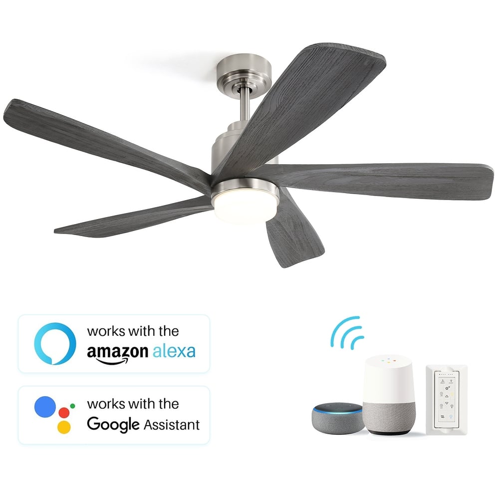 Modern Ceiling Fan With Light Smart Life APP Remote Control Timer For Alexa Google Bedroom Farmhouse