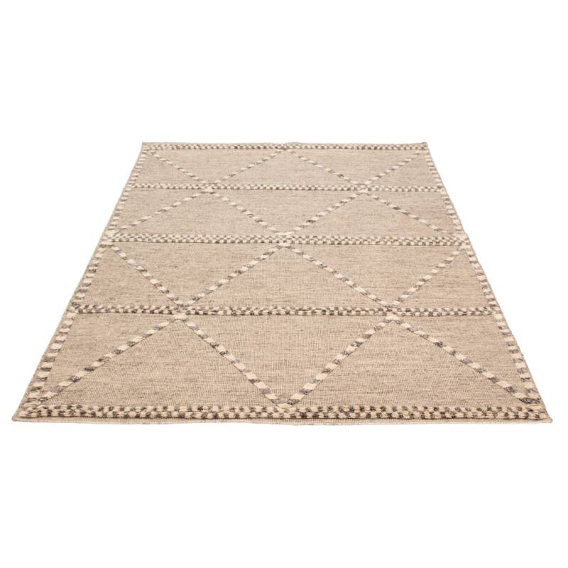 ECARPETGALLERY Hand-knotted Tangier Light Grey Wool Rug - 8'2 x 10'3