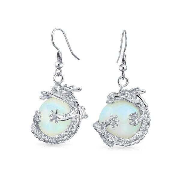 Shop Fashion Rainbow Opalite Glass Round Ball Dangle Orb Asian