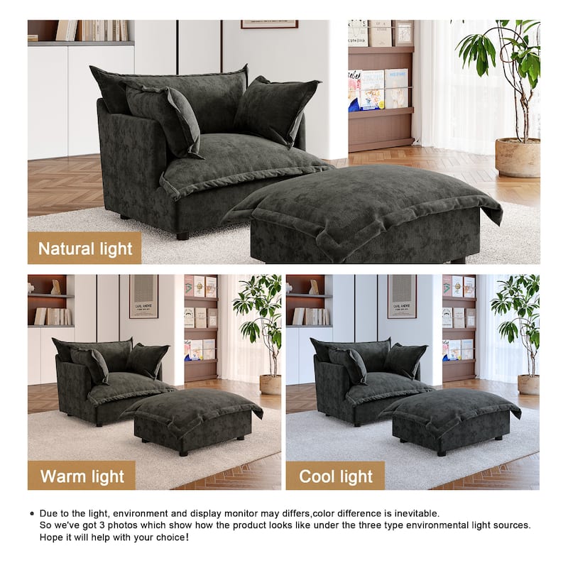 Double Layer Cushion Comfy Cloud Modular Sectional Sofa Set