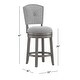 preview thumbnail 18 of 22, Hillsdale Santa Clara II Swivel Stool, Antique Gray