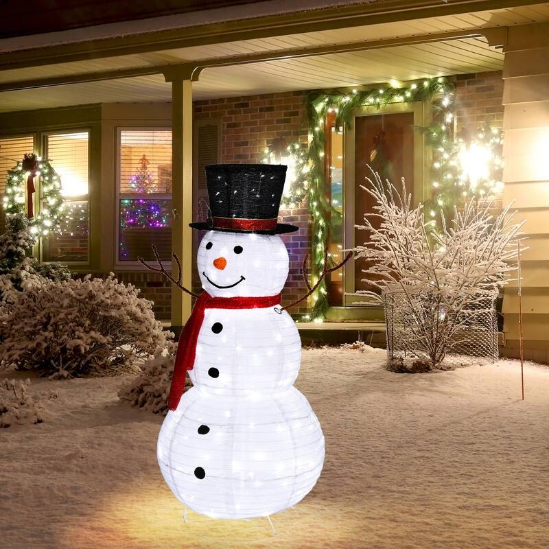 Garden White Snowman Decoration