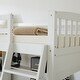 preview thumbnail 26 of 32, Loft Bed With Shelf With Desk Inclined Ladder Twin Wooden Bed Pine Particle Board