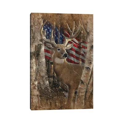 iCanvas "Whitetail Buck - America" by Collin Bogle Canvas Print