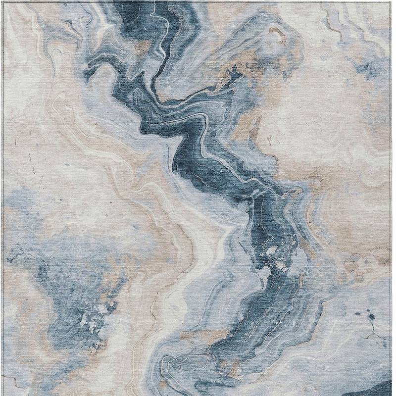HomeRoots Abstract Transitional Rectangle Outdoor Rug