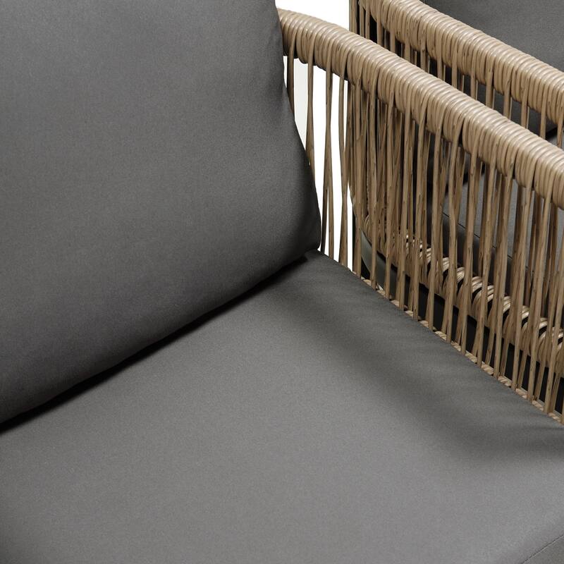 Multi-person Outdoor Sofa Combination with A Table, Suitable for Garden, Backyard and Balconies