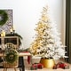 preview thumbnail 90 of 131, Glitzhome 6FT/7.5FT/9FT/11FT Snow Flocked Pre-lit Artificial Fir Christmas Trees