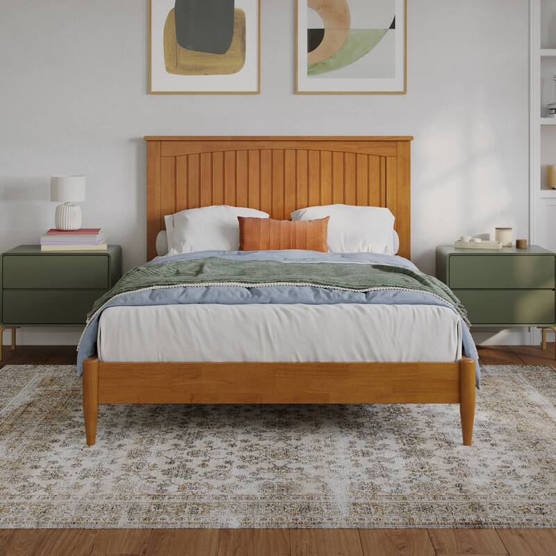 Naples Solid Wood Low Profile Platform Bed