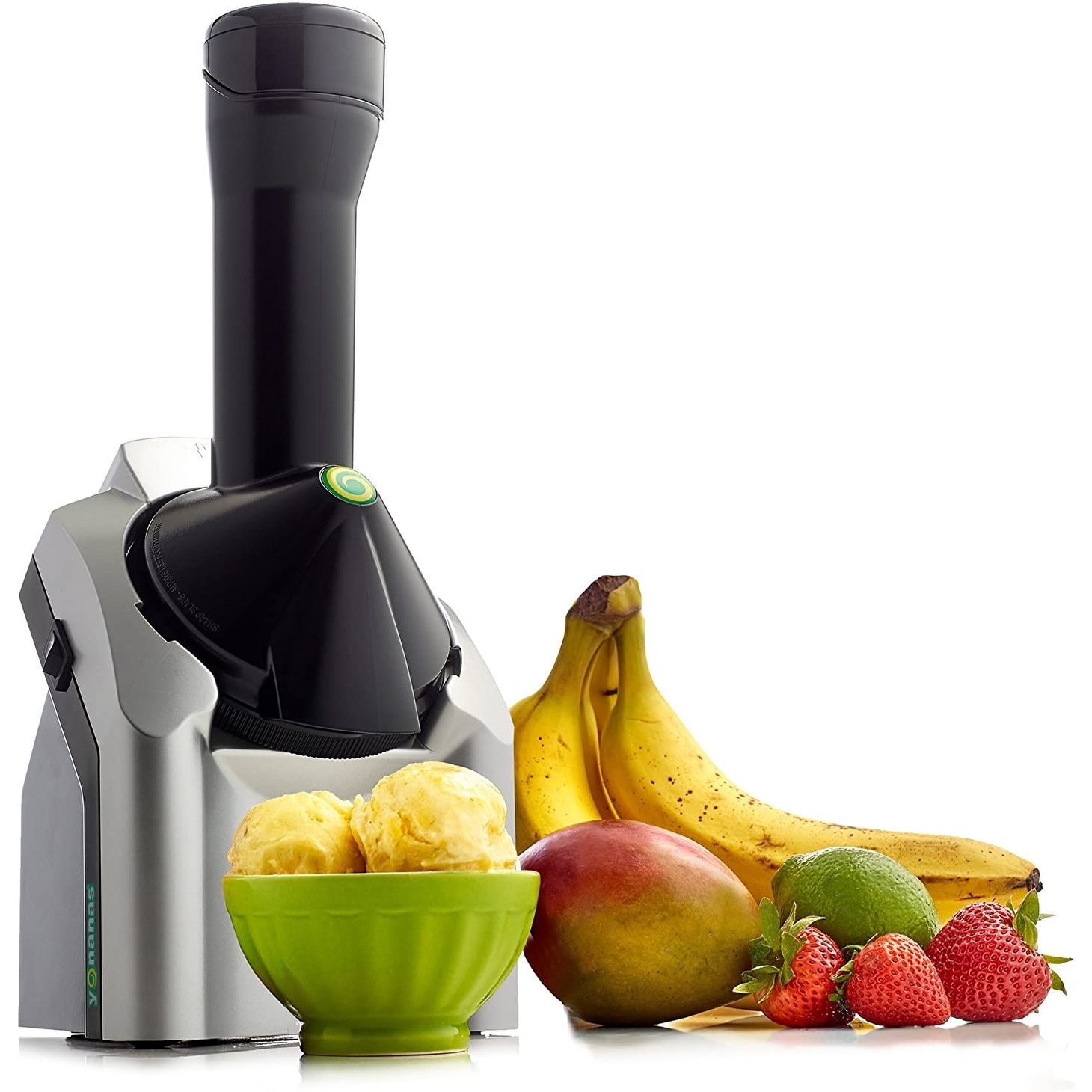 Yonanas Classic Original Healthy Dessert Fruit Soft Serve Maker Includes Recipe Book BPA Free, 200-Watt, Silver