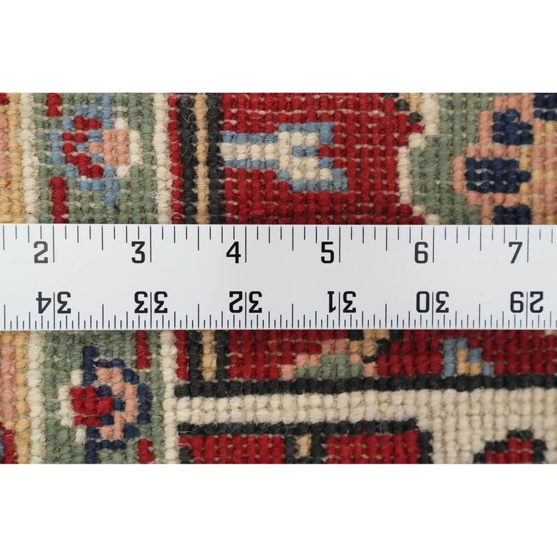 Hand Knotted Oriental 100% Wool Carpet Traditional Medallion Beige & Ivories Heriz (serapi) Area Rug - 9' 10'' X 7' 11''