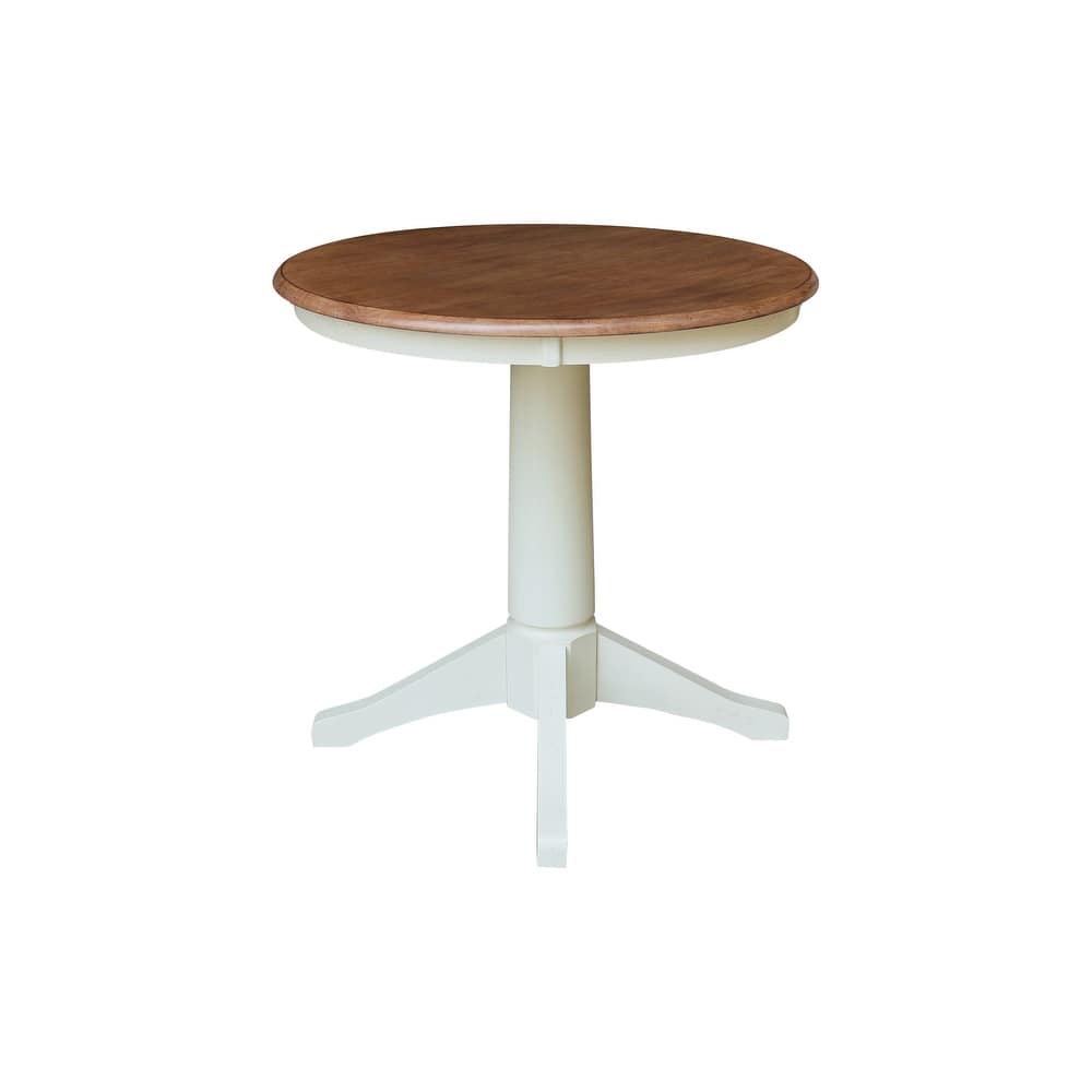 International Concepts Solid Wood 36" Round Pedestal Dining Table