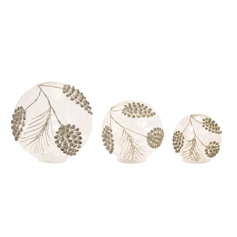 Lighted Glass Globes (Set of 3)