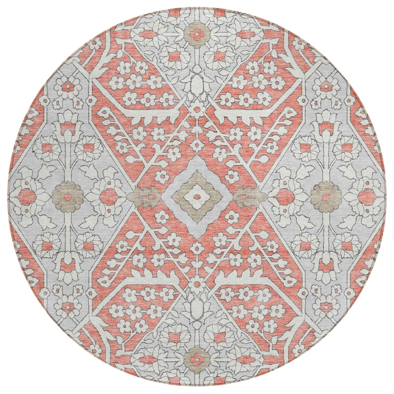 HomeRoots Floral Transitional Rectangle Outdoor Rug