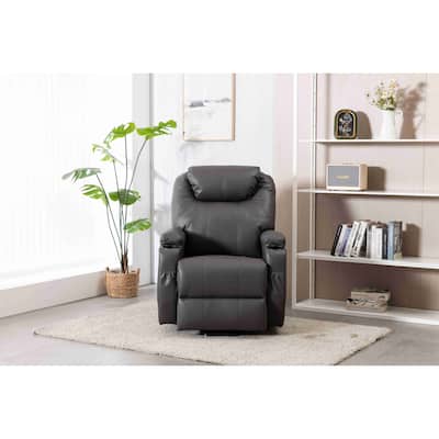Faux Leather Power Lift Recliner Chair, Heat and Massage by Remote Control