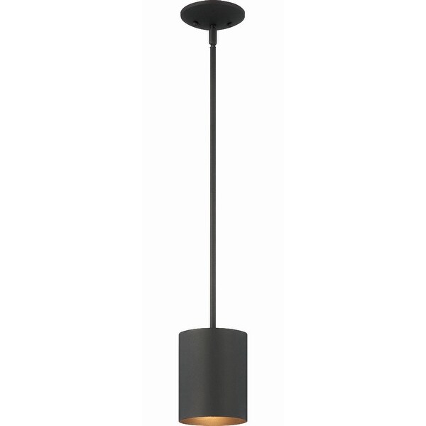 Volume Lighting V9205 1 Light 5 inch Wide LED Outdoor Mini Pendant Black