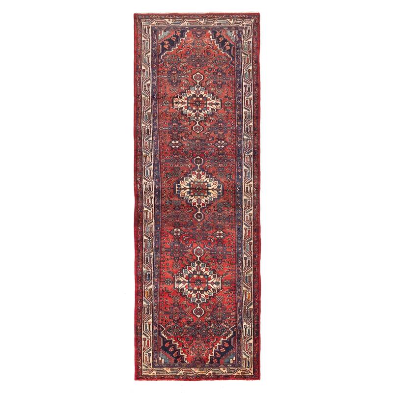 ECARPETGALLERY Hand-knotted Anadol Red Wool Rug - 3'7 x 10'11